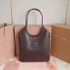 미우미우 스티치 로고 탑핸들 토트백 5BG231-2988